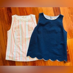 2 Vineyard Vines Sleeveless Blouses. Size 6
